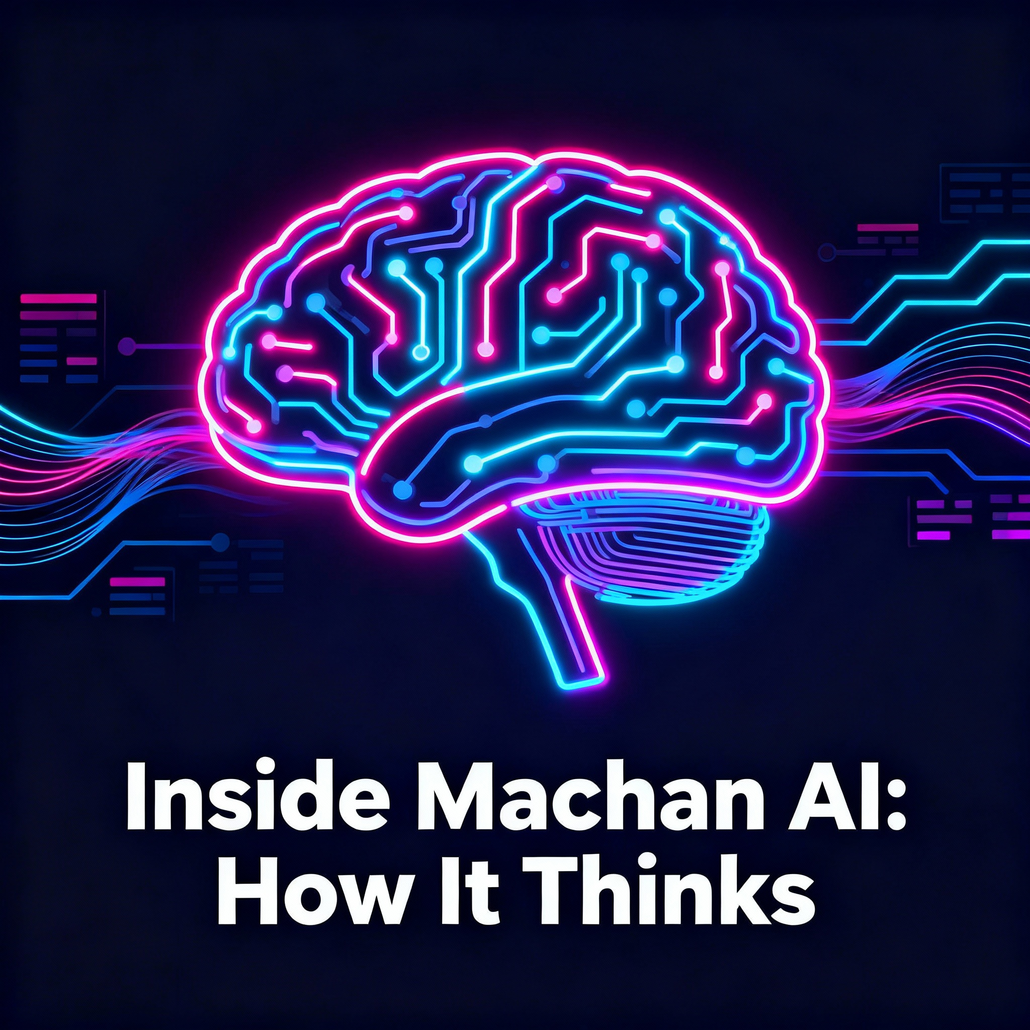 A diagram illustrating the technical architecture of Machan AI