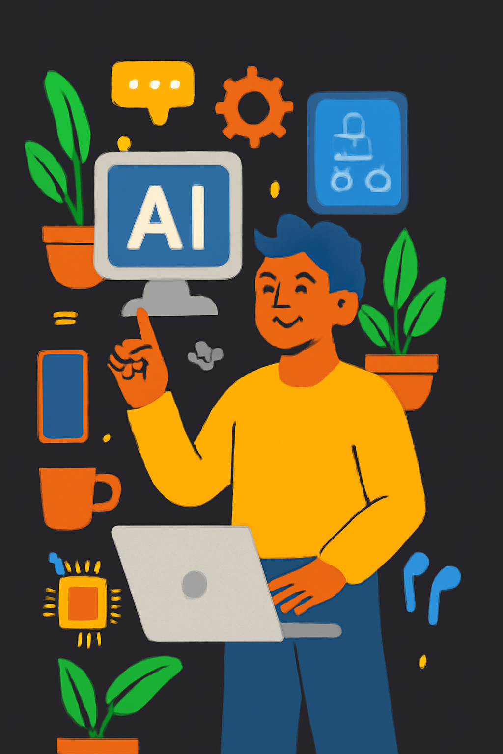 Minimalist tech workspace